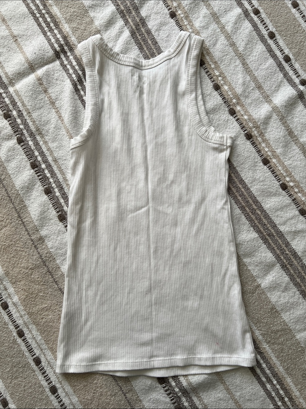 Classic White Ribbed Tank - Women's Slim Fit - Picture 2 of 6